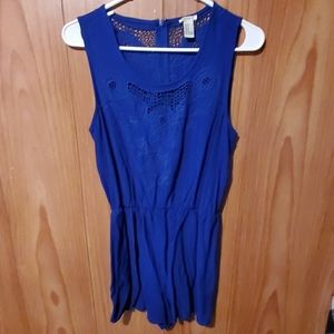 A blue romper worn once